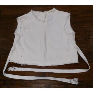 Recto White Top Sleeveless Shirt Wrap Around Women's Size XS